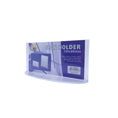 Psi Desk Sign Holder Clear,Horizontal, 150 X 80Mm