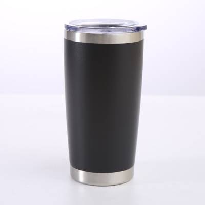 DOUBLE WALL TRAVEL TUMBLER MUGS WITH CLEAR LID