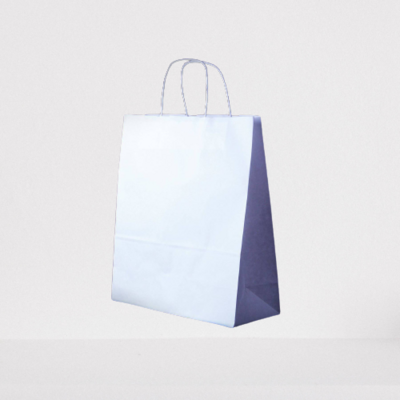 Paper Bag White Twisted Handle 32X12X34 Cm 250 Pieces