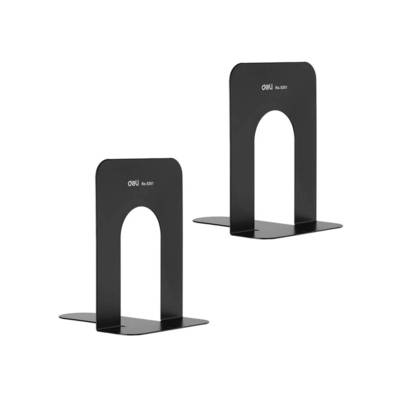 Deli 9261, 2-Piece Book End Set Black