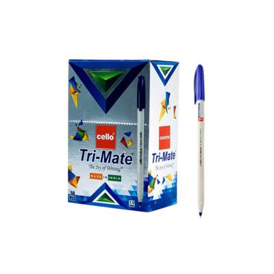 Cello Tri-Mate, Ballpoint Pen,1.0Mm,Blue,50/Pack
