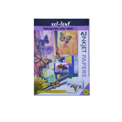 Xel-Lent A3 Glossy Photo Paper,180Gsm, White,50 Sheets/Pack