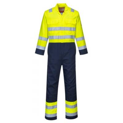 BIZ7 - Hi-Vis Anti-Static Bizflame Pro Coverall