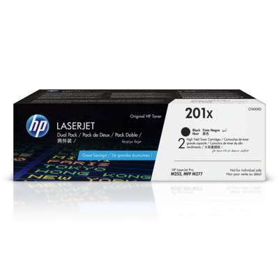 HP 201X 2-pack High Yield Black Original LaserJet Toner Cartridges