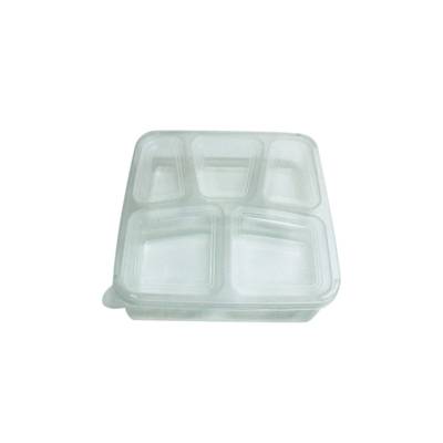 Microwave Container 5 Compartment With Lid 150 Pieces