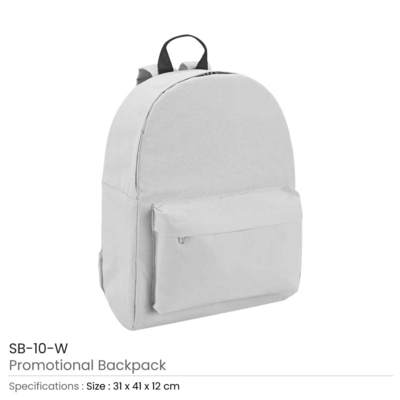 Promotional White Backpacks