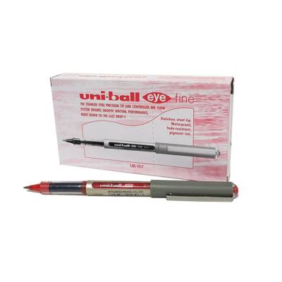 Uni Ball  Eye Fine Ub-157, Roller Ball Pen,Red,12/Pack