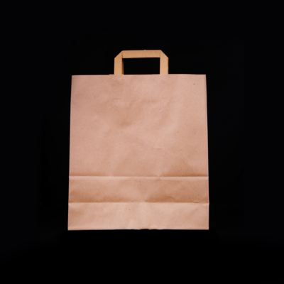 Paper Bag Brown Flat Handle 34X18X34Cm 250 Pieces