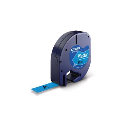Dymo 91205 Letratag Plastic Tape, 12Mm X 4M, Blue