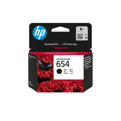 HP 654 Black Original Ink Advantage Cartridge