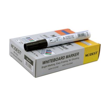 Modest Ms822, White Board Marker Bullet Tip,Black ,12/Pack