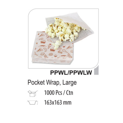 Printed Paper Pocket Wrap 163X163 Mm 1000 Pieces
