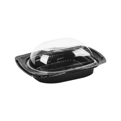 Black Base Pp Chicken Container With Lids 80 Pieces