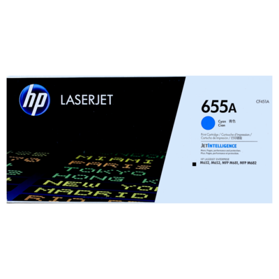 HP 655A Cyan Original LaserJet Toner Cartridge