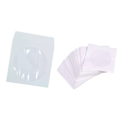 Deluxe Cd/Dvd Paper Envelopes White, 100 Pcs/Pack