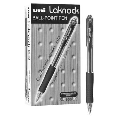 Uni-Ball, Laknock Sn100, Ballpoint Pen ,0.7Mm ,Black,12/Pack