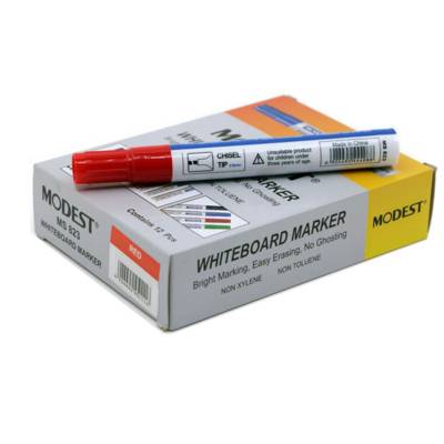 Modest Ms823, White Board Marker Chisel Tip,Red ,12/Pack