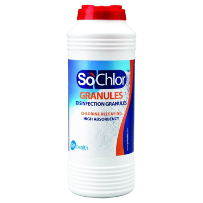 SoChlor NaDCC Absorbent Granules for Biohazard Spills 500g