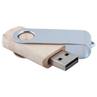 AF-093 WOODEN SWIVEL USB FLASH DRIVE