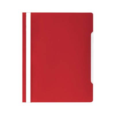 Modest Plastic File A4, Clear View, 2570, Mod T6, Red,50/Pack