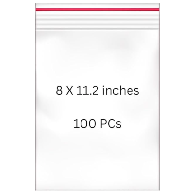 Plastic Zipper Bag 8x12 - 1x100s