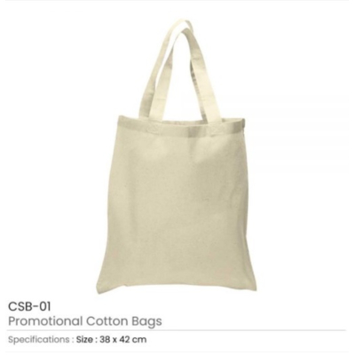 Beige Colour Cotton Shopping Bags