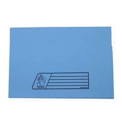Premier Document Wallet File Folder, F4, 300Gsm, Blue,10/Pack
