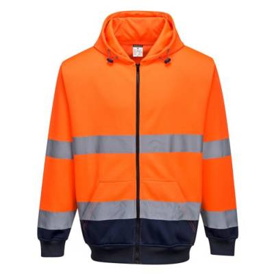 B317 - Two-Tone Zip Front Hoodie