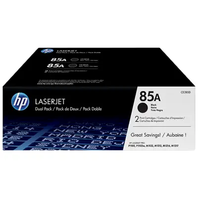 HP 85A 2-pack Black Original LaserJet Toner Cartridges