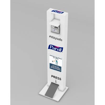 PURELL hand sanitizer foot operated stand