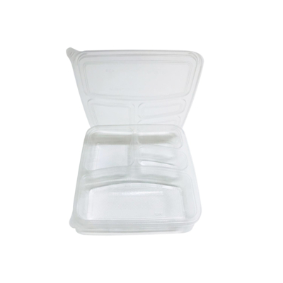Microwave Container 4 Compartment With Lid 150 Pieces