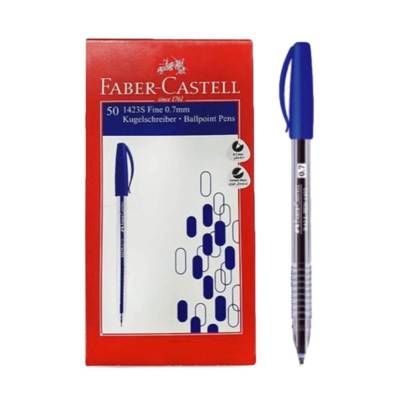 Faber Castell 1423, Ballpoint Pen, 0.7Mm, Blue,50/Pack