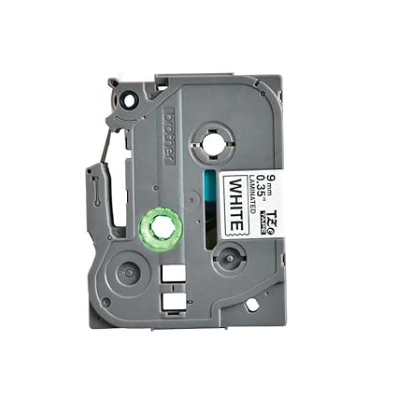 Labelling tape 9mm black on white D1 40913