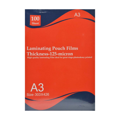 Deluxe 17721, A3 Laminating Pouch Film, 125 Micron,426 X 303Mm,100/Pack