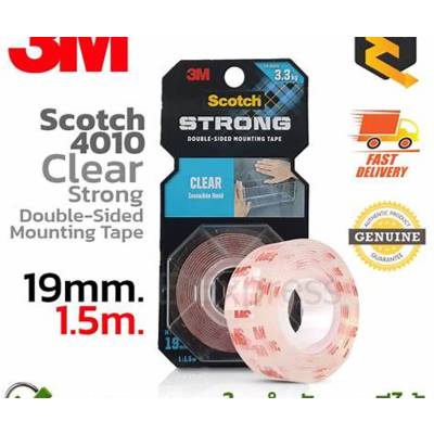 3M 4010 1"x60" MOUNTING TAPE PERMANENT CLEAR