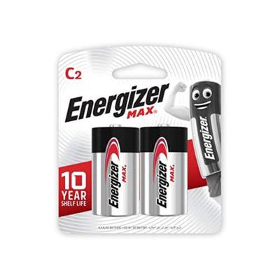 Energizer C Alkaline Battery, 2/Pack