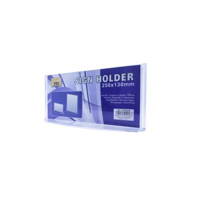 Psi Desk Sign Holder Clear,Horizontal, 250 X 130Mm
