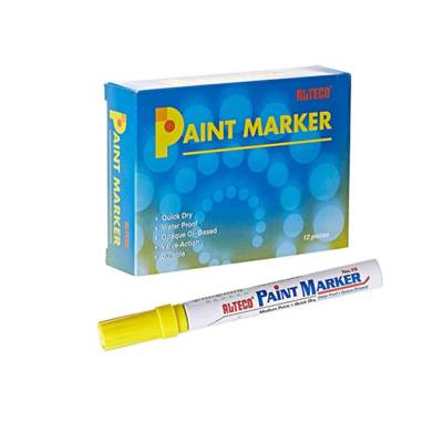 Alteco No-15 Paint Marker, Yellow,12/Pack
