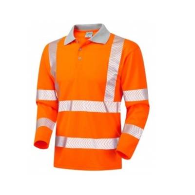 Leo Workwear BARRICANE – ISO 20471 Class 3 Coolviz Plus Sleeved Polo Shirt P08-O