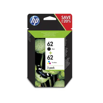 HP 62 2-pack Black/Tri-color Original Ink Cartridges