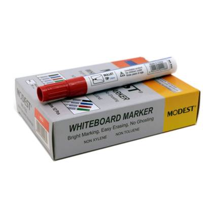 Modest Ms822, White Board Marker Bullet Tip,Red ,12/Pack