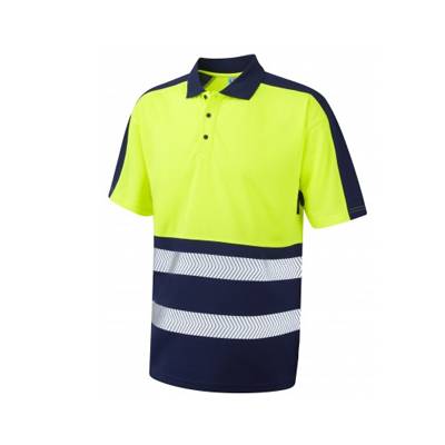 Leo Workwear WATERSMEET – ISO 20471 Class 1 Dual Colour Coolviz Plus Polo Shirt P10-Y/NV