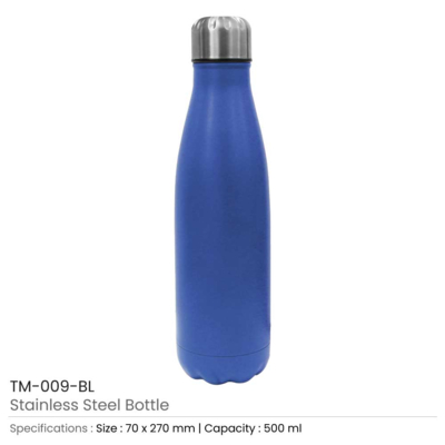 Blue Colour Stainless Steel Travel Bottle