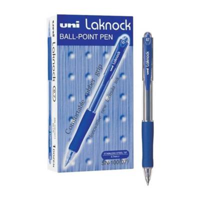 Uni-Ball, Laknock Sn-100, Ballpoint Pen ,0.7Mm ,Blue,12/Pack