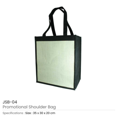Black Colour Jute Shopping Bags