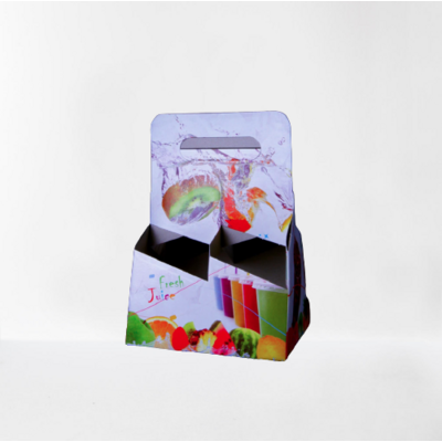 Paper Printed Juice 4-Cup Carrier 250 Pieces
