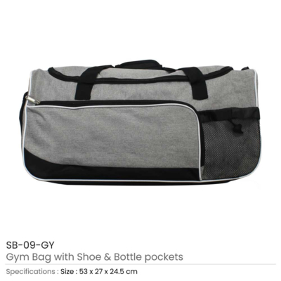 Grey Colour Gym Bags