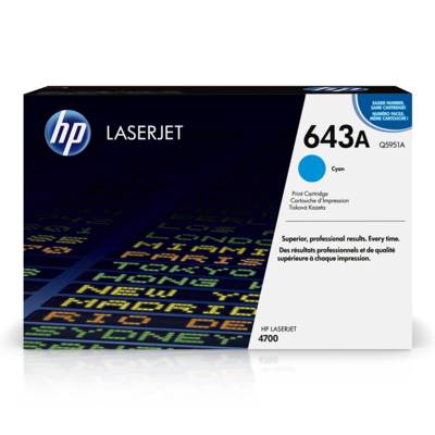 HP 643A Cyan Original LaserJet Toner Cartridge