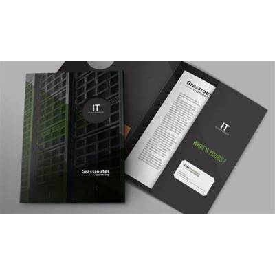 File Booklet with Business card slot with  logo
