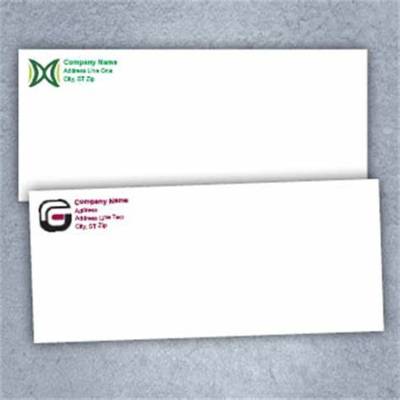 Horizontal White Envelopes  with  logo